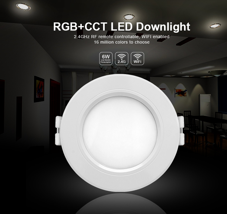 6W RGB+CCT LED Downlight - Click Image to Close